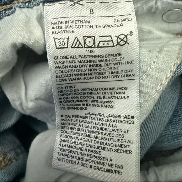 Old Navy Boyfriend Straight Me Stella Mid Rise Women’s Distressed Blue Jeans - Picture 4 of 6